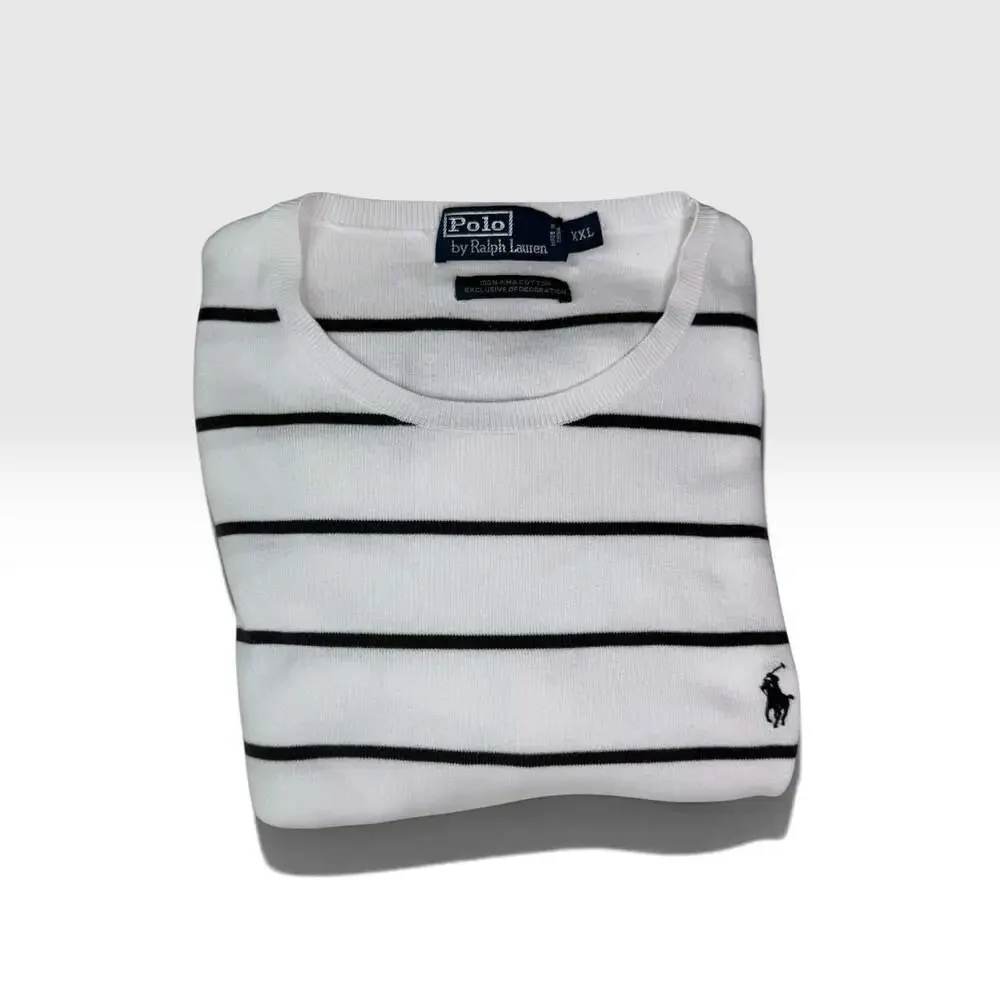 Oversized Polo Ralph Lauren Pima Cotton Crewneck Sweater XXL